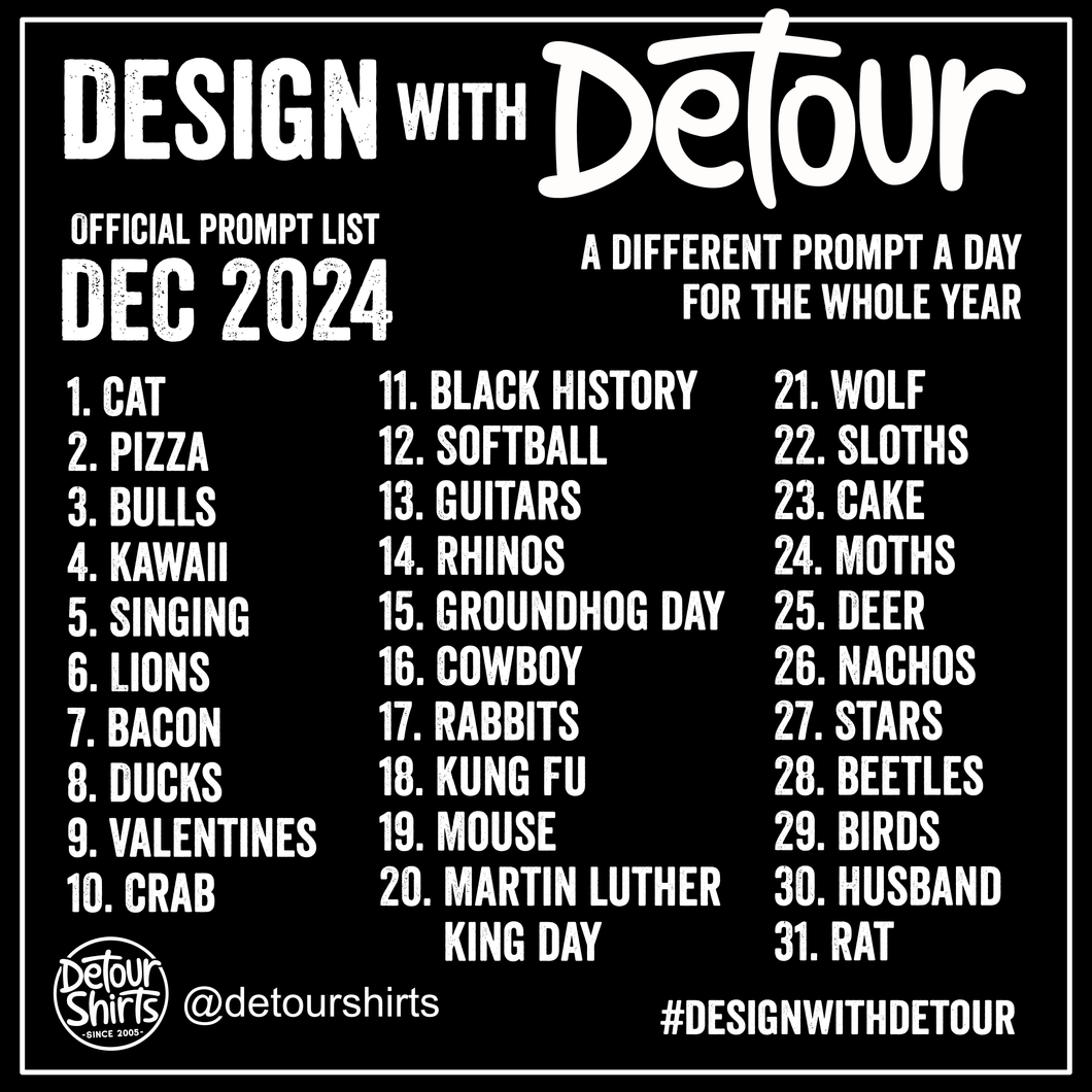 Design with Detour December 2024 Prompts