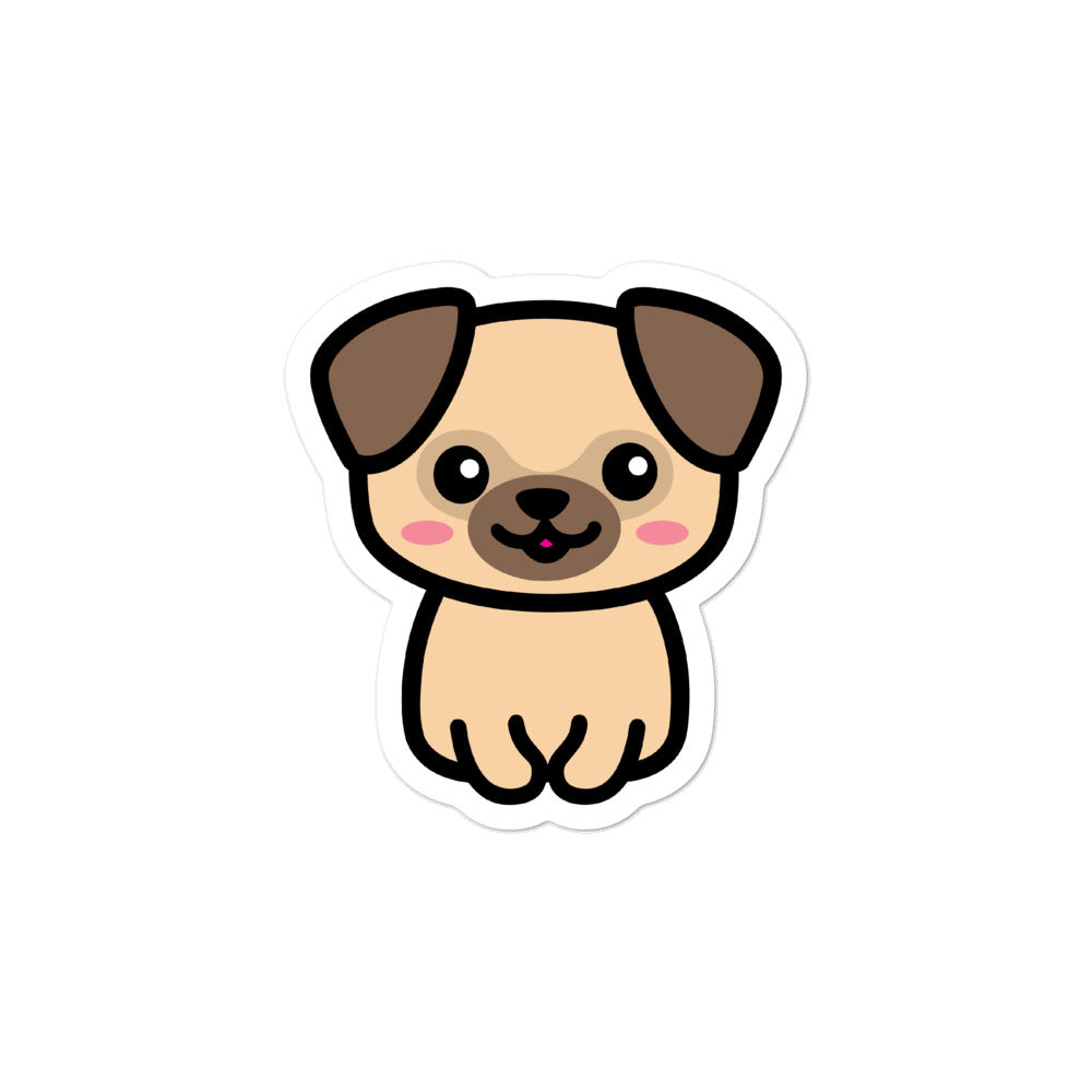 Cute Level 1000 / Cute Pug Puppy / Dog Lover / Dog Person / Pug Lover - Pug  - Sticker