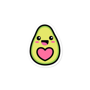 Cute Kawaii Happy Avocado Love Heart Stickers – Detour Shirts